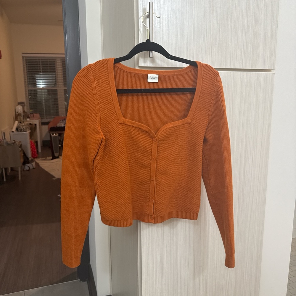 Abercrombie, Orange Sweetheart sweater
